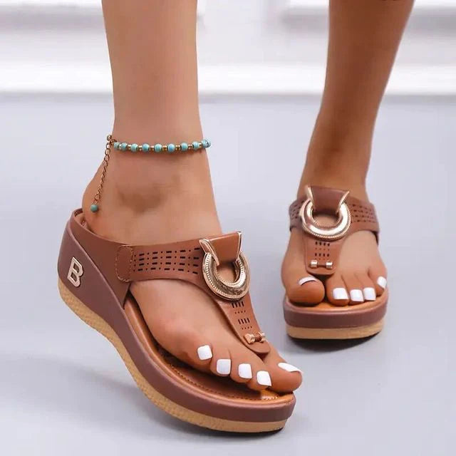 Adjustable Wedge Sandals for Women – Stylish & Supportive Comfort