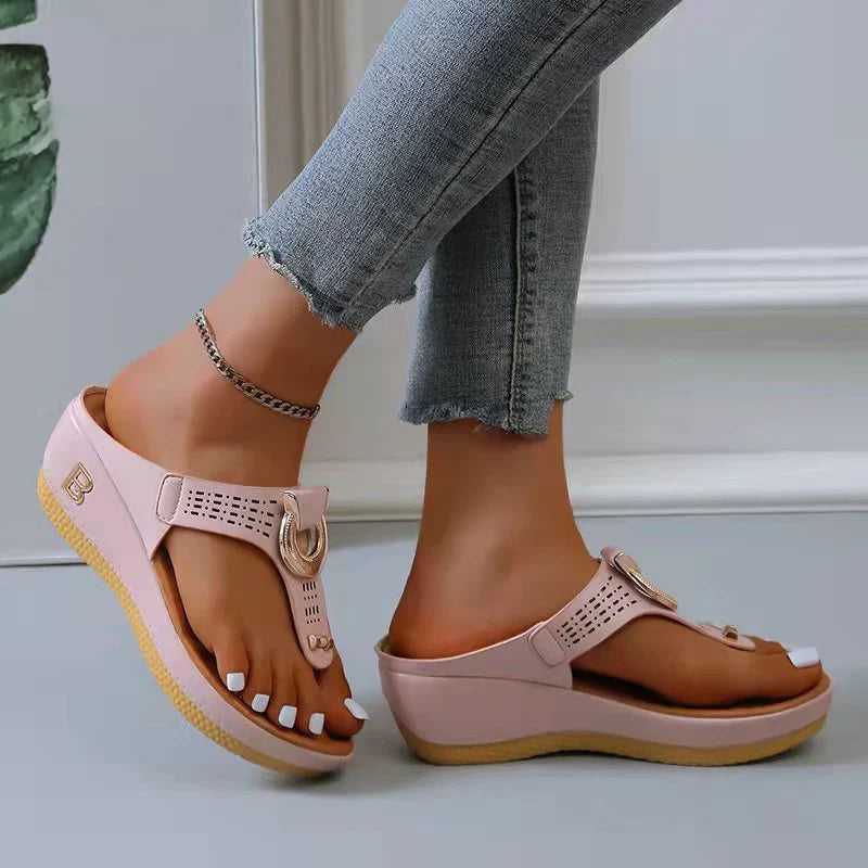 Adjustable Wedge Sandals for Women – Stylish & Supportive Comfort