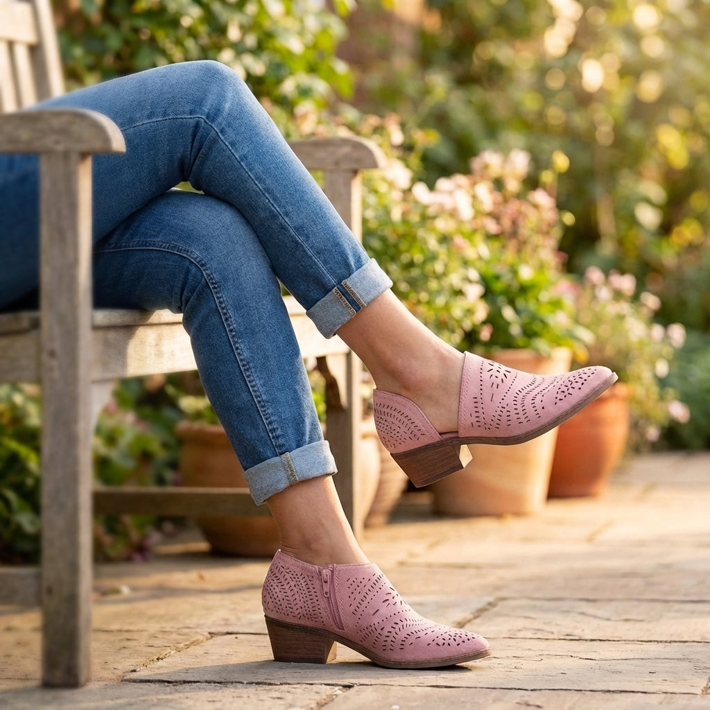 Side-Zip Ankle Booties for Women – Chic Block Heel Comfort